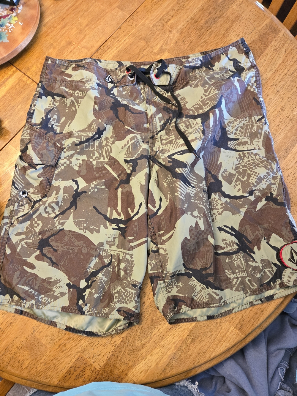 Volcom Men’s Brown Camo Swim Trunk